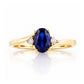 Georgie, a Blue Sapphire and Diamond Trilogy Ring - Victoria's Jewellery