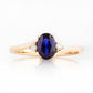 Georgie, a Blue Sapphire and Diamond Trilogy Ring
