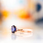 Georgie, a Blue Sapphire and Diamond Trilogy Ring
