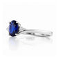 Georgie, a Blue Sapphire and Diamond Trilogy Ring - Victoria's Jewellery