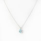 Luna, an Oval cut Sky Blue Topaz Necklace - 7x5mm