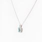 Luna, an Oval cut Sky Blue Topaz Necklace - 7x5mm