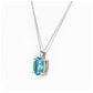 Lana, an Oval cut Sky Blue Topaz Pendant and Chain