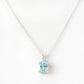 Luna, an Oval cut Sky Blue Topaz Necklace - 8x6mm