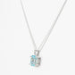 Luna, an Oval cut Sky Blue Topaz Necklace - 8x6mm