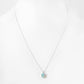 Luna, an Oval cut Sky Blue Topaz Necklace - 8x6mm