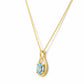 The Infinity Pendant with Aquamarine - 9x7mm