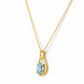 Infinity, Sky Blue Topaz Pendant - 7x5mm