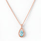 The Infinity Pendant with Aquamarine - 9x7mm