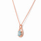 The Infinity Pendant with Aquamarine - 9x7mm