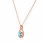 Infinity, Sky Blue Topaz Pendant - 7x5mm