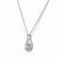 The Infinity Pendant with Aquamarine - 9x7mm