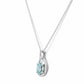 Infinity, Sky Blue Topaz Pendant - 7x5mm