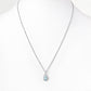 The Infinity Pendant with Aquamarine - 9x7mm