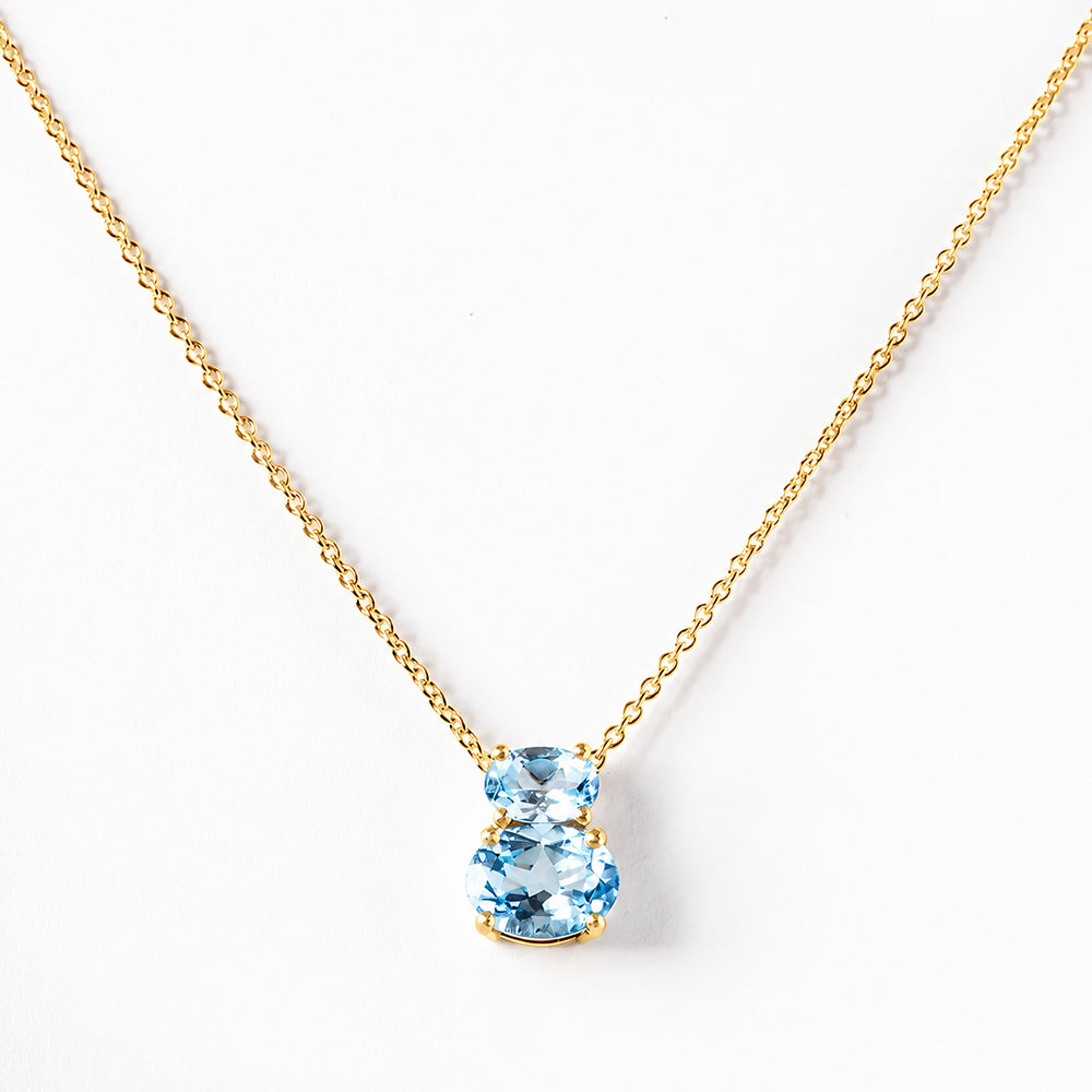 Georgie, Sky Blue Topaz Necklace
