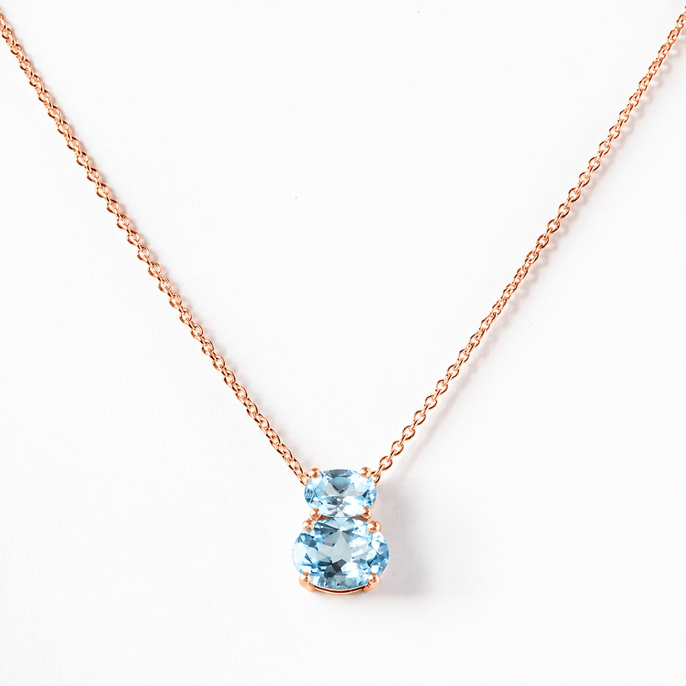 Georgie, Sky Blue Topaz Necklace
