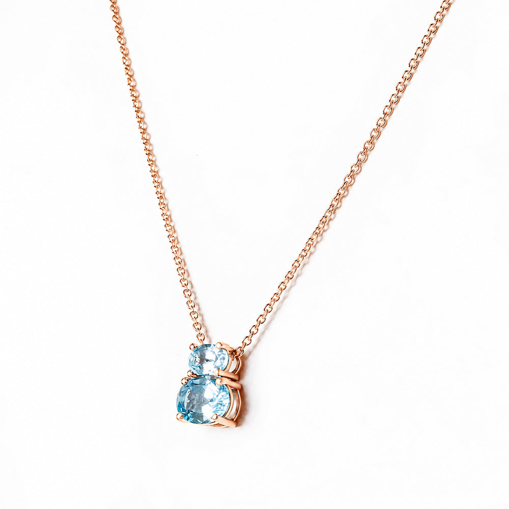 Georgie, Sky Blue Topaz Necklace