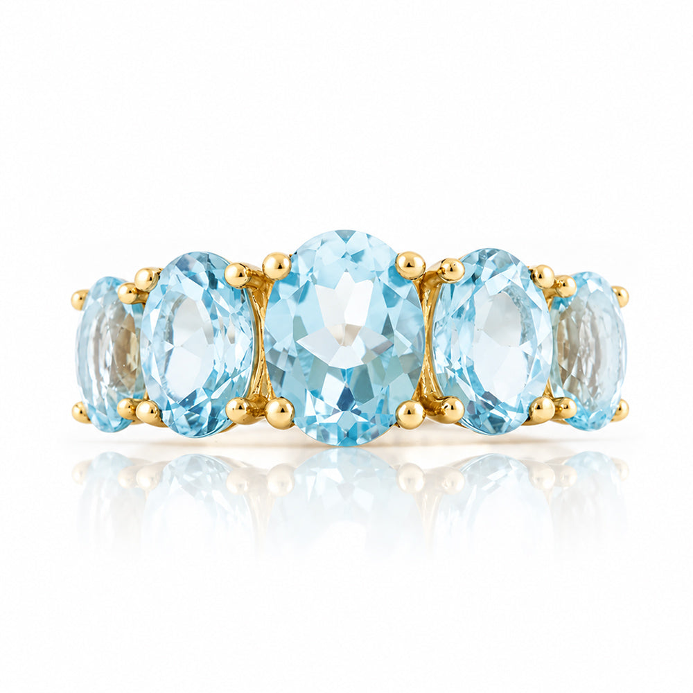 The Sky Blue Topaz Queen Ring - Victoria's Jewellery