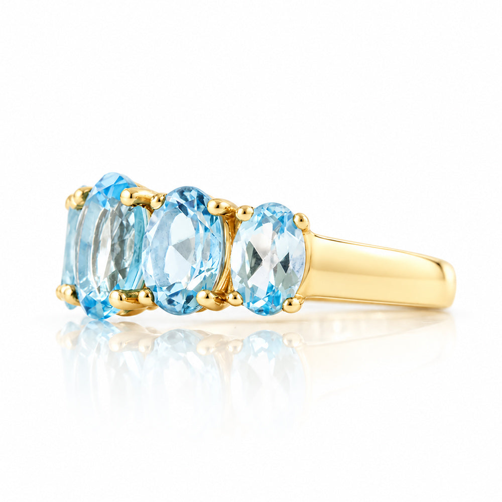 The Sky Blue Topaz Queen Ring - Victoria's Jewellery