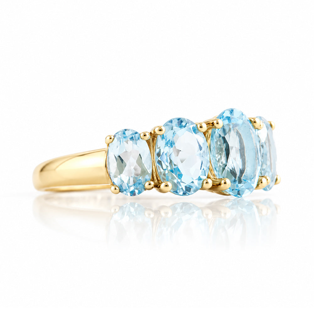 The Sky Blue Topaz Queen Ring - Victoria's Jewellery