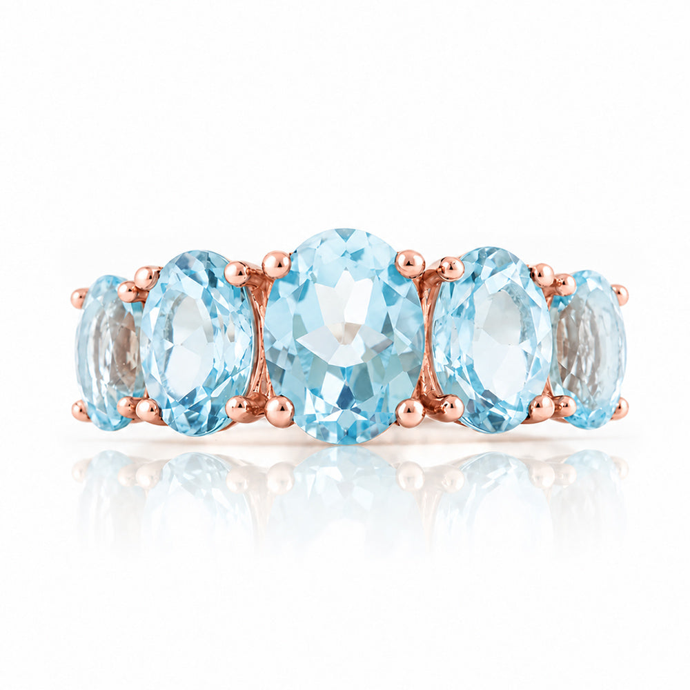 The Sky Blue Topaz Queen Ring - Victoria's Jewellery