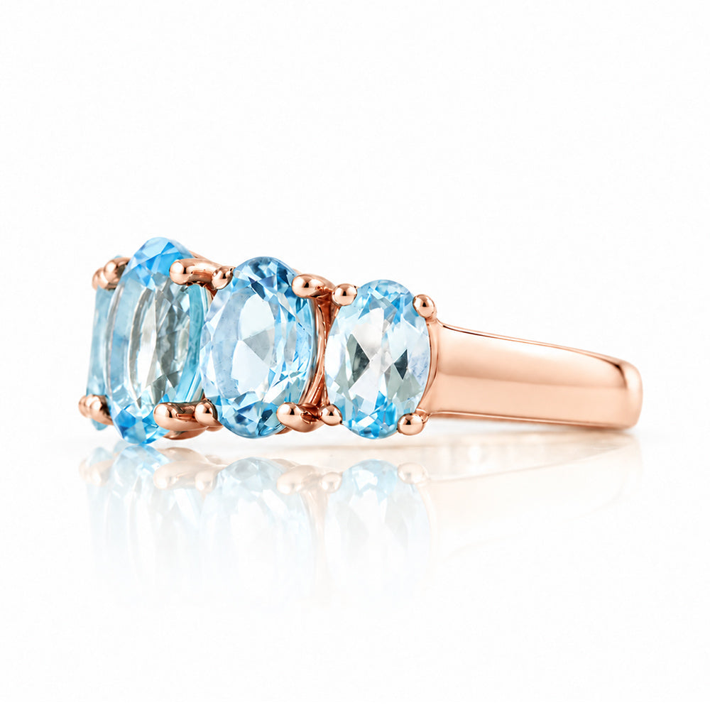 The Sky Blue Topaz Queen Ring - Victoria's Jewellery