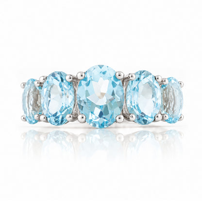 The Sky Blue Topaz Queen Ring - Victoria's Jewellery