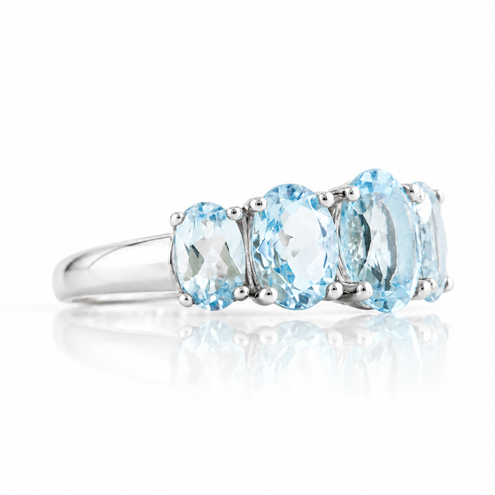 The Sky Blue Topaz Queen Ring - Victoria's Jewellery