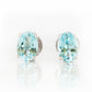 Luna, Oval cut Sky Blue Topaz Stud Earring - 7x5mm - Victoria's Jewellery