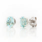 Luna, Oval cut Sky Blue Topaz Stud Earring - 7x5mm - Victoria's Jewellery