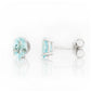 Luna, an Oval cut Sky Blue Topaz Stud Earring - 7x5mm