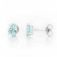 Luna, Oval cut Sky Blue Topaz Stud Earring - 7x5mm - Victoria's Jewellery