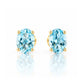 Luna, Oval cut Sky Blue Topaz Stud Earring - 7x5mm - Victoria's Jewellery