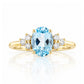 Este, Sky Blue Topaz and Lab Diamond Ring - Victoria's Jewellery