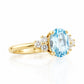 Este, Sky Blue Topaz and Lab Diamond Ring - Victoria's Jewellery