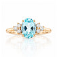 Este, Sky Blue Topaz and Lab Diamond Ring - Victoria's Jewellery