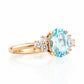 Este, Sky Blue Topaz and Lab Diamond Ring - Victoria's Jewellery