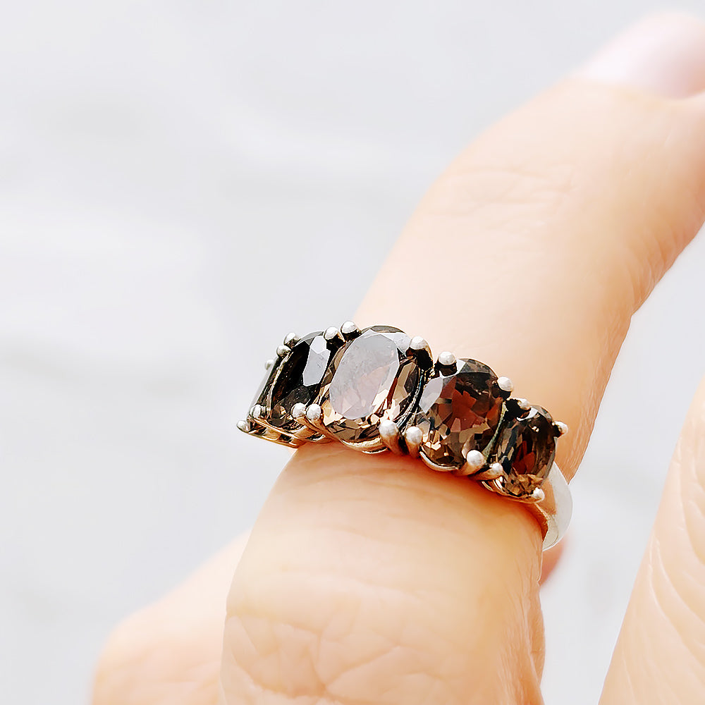 The Smoky Quartz Queen Ring
