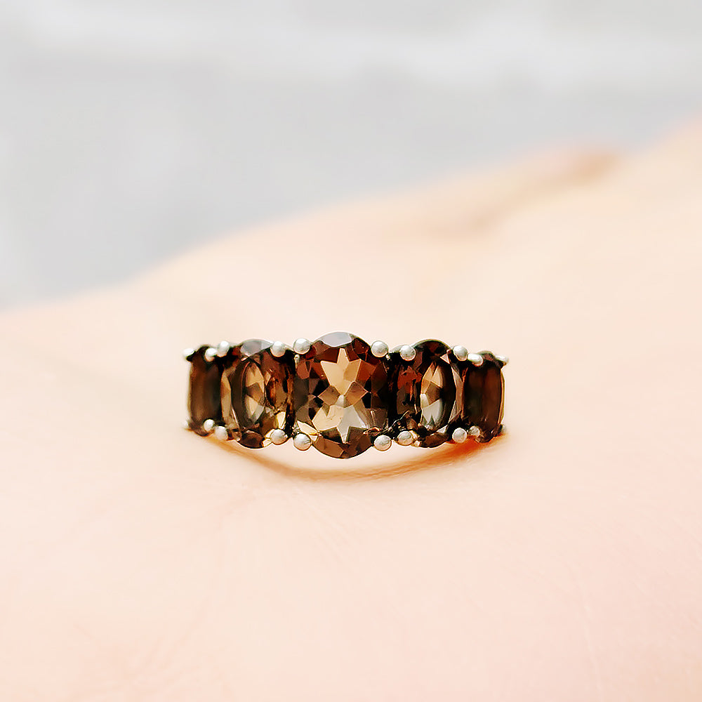 The Smoky Quartz Queen Ring