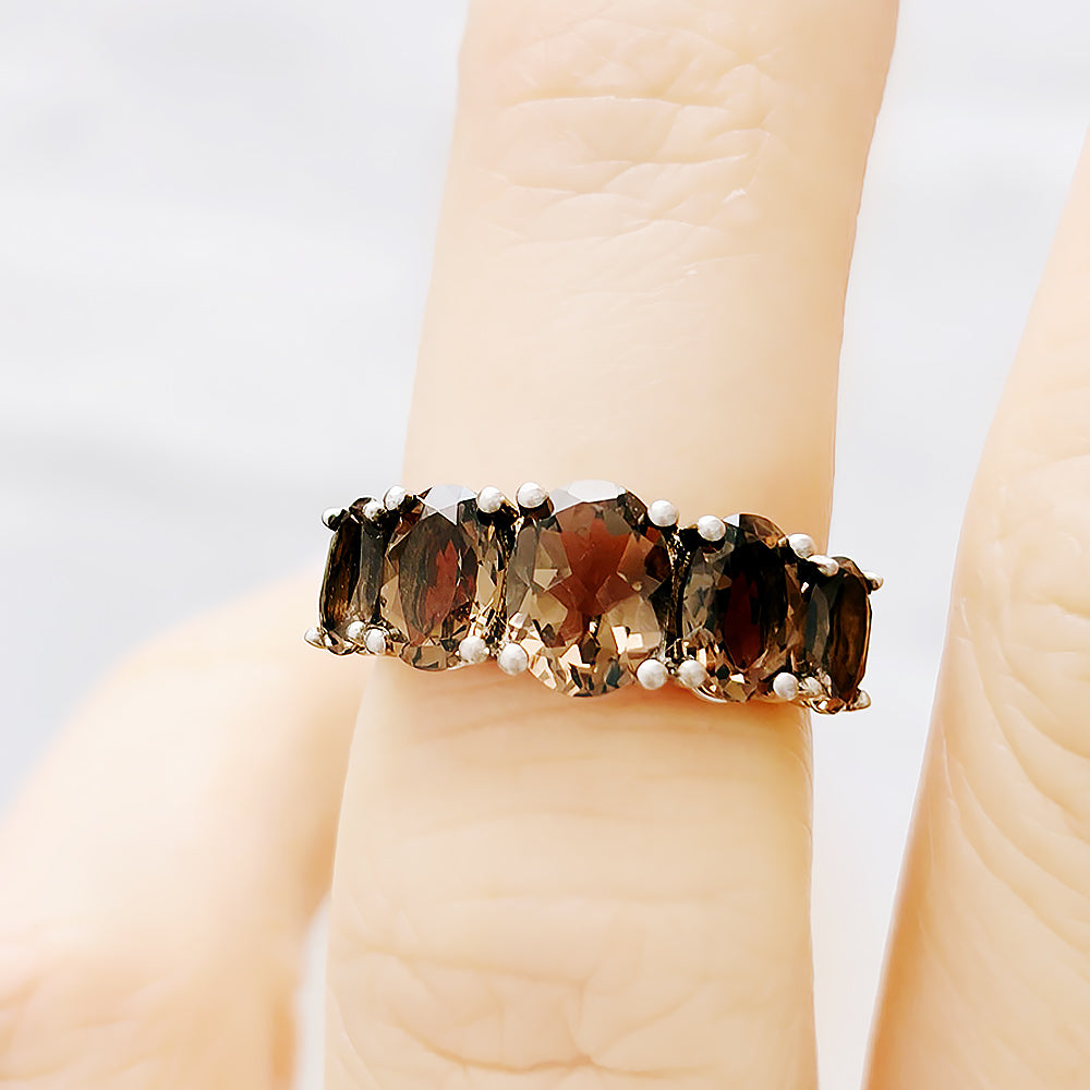 The Smoky Quartz Queen Ring