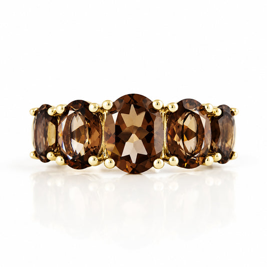 The Smoky Quartz Queen Ring - Victoria's Jewellery