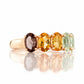 Arabella Autumn, an Oval cut Half Eternity Ring - Victoria's Jewellery