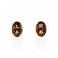 Luna, Oval cut Smoky Quartz Stud Earring - 7x5mm - Victoria's Jewellery