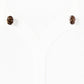 Luna, Oval cut Smoky Quartz Stud Earring - 7x5mm
