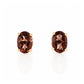 Luna, Oval cut Smoky Quartz Stud Earring - 7x5mm - Victoria's Jewellery