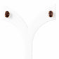Luna, Oval cut Smoky Quartz Stud Earring - 7x5mm - Victoria's Jewellery