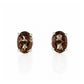 Luna, Oval cut Smoky Quartz Stud Earring - 7x5mm - Victoria's Jewellery