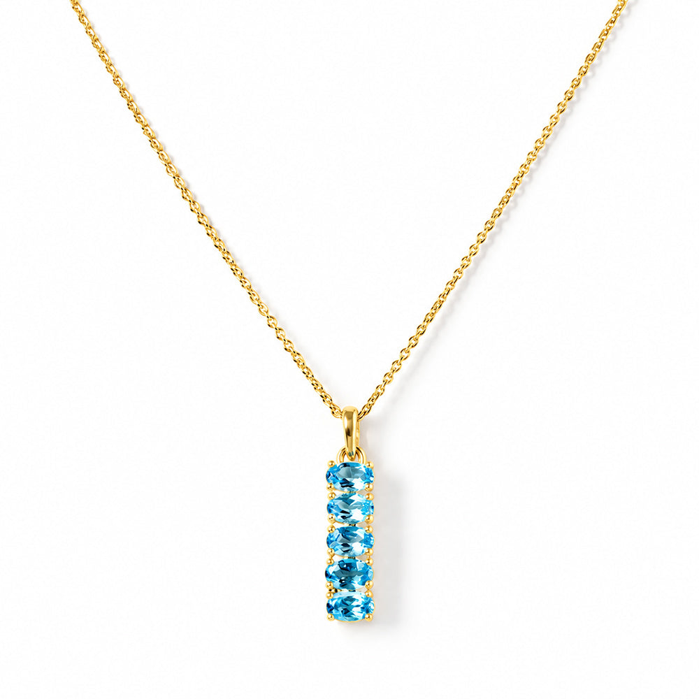 Willow, Swiss Blue Topaz Necklace - Victoria's Jewellery