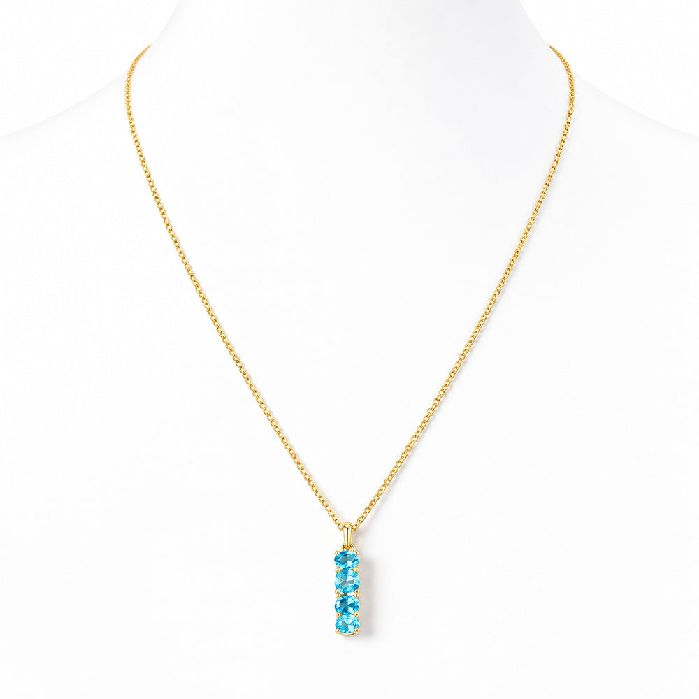 Willow, Swiss Blue Topaz Necklace - Victoria's Jewellery