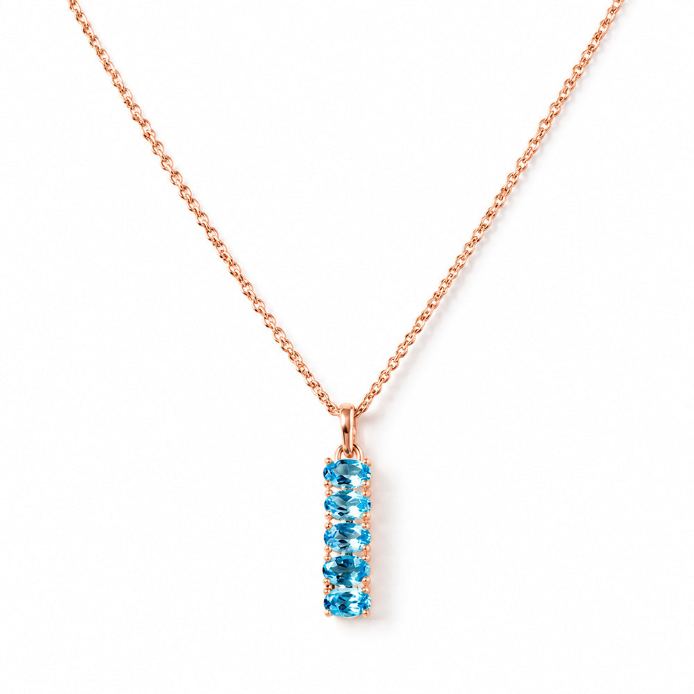 Willow, Swiss Blue Topaz Necklace - Victoria's Jewellery